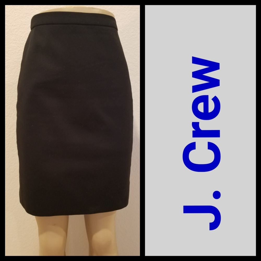 J. Crew Black Pencil Career Skirt - Picture 6 of 7